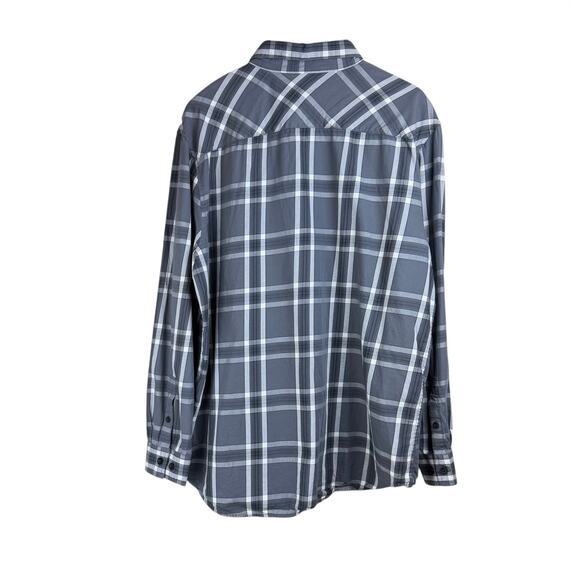 Harley Davidson 100% Cotton Gray Plaid Logo Patch Long Sleeve Button Up Shirt - Picture 2 of 9